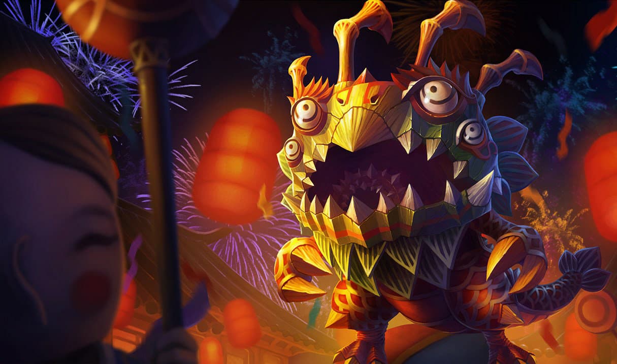 Kog'Maw Leão Chinês